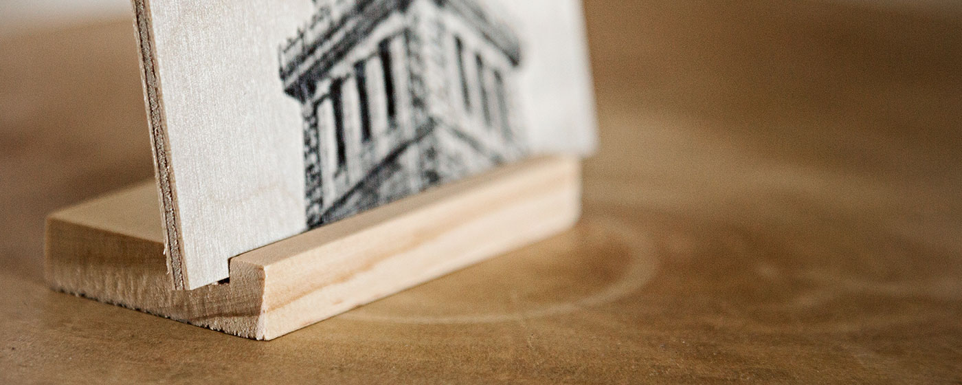 Wooden Stand closeup